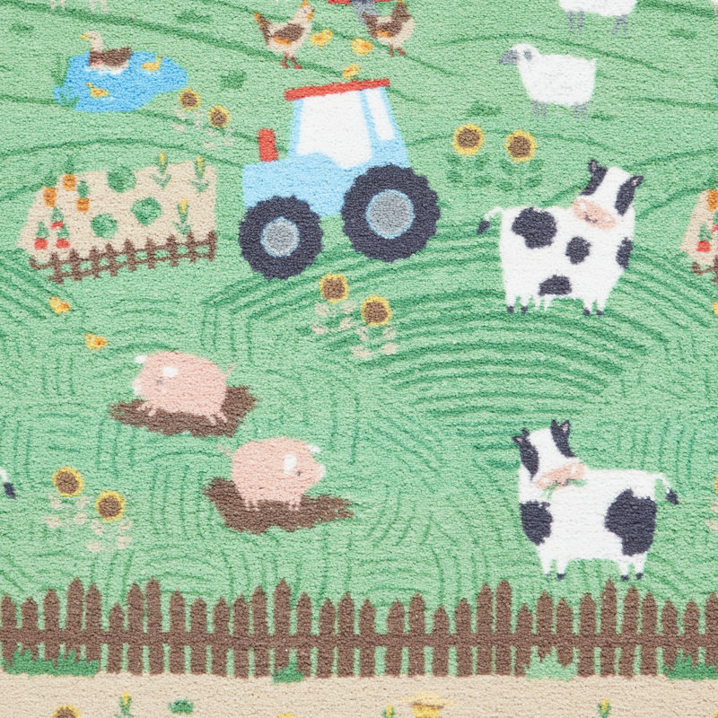 CL Kids - Farmyard Animals Multi - 120 x 170, Rectangle 80 x 150 cm