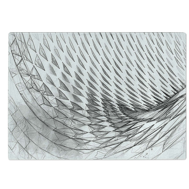 Tempered Glass Sketching the Architecture Vol.38 Chopping Board, 28.5 cm W x 20 cm L