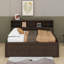 Lit de jour double avec 2 armoires de chevet, tablettes et tiroirs-1379622832