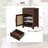 16.5" Rattan Nightstand With Charging Station - Boho Bedside Table With Adjustable Shelf - Wood Side Table With Type-C & USB Ports - Natural Oak-1501285279