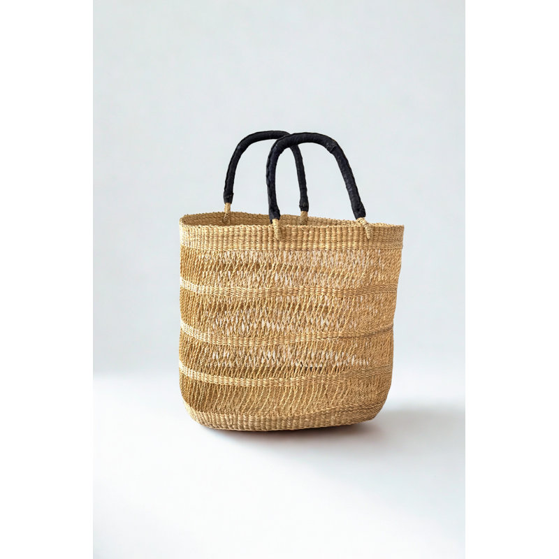 String Basket Tote, Beige
