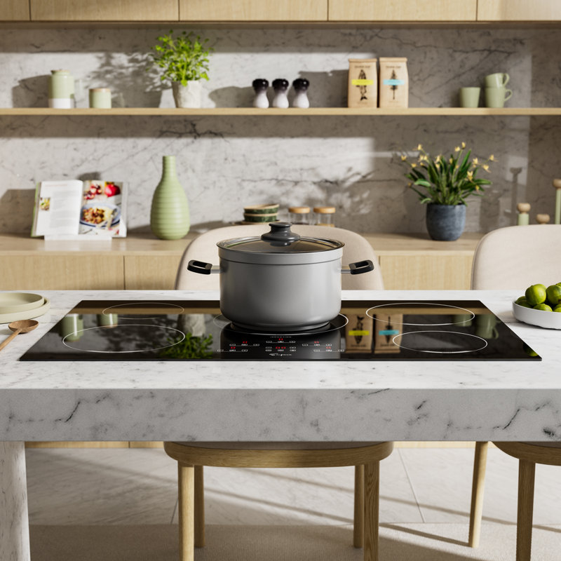 Empava 36" Black Electric 5 Burner Cooktop