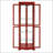 Lighted Glass Curio Display Cabinet With Adjustable Shelves, Perfect For Showcasing Collectibles And Wine Bottles.