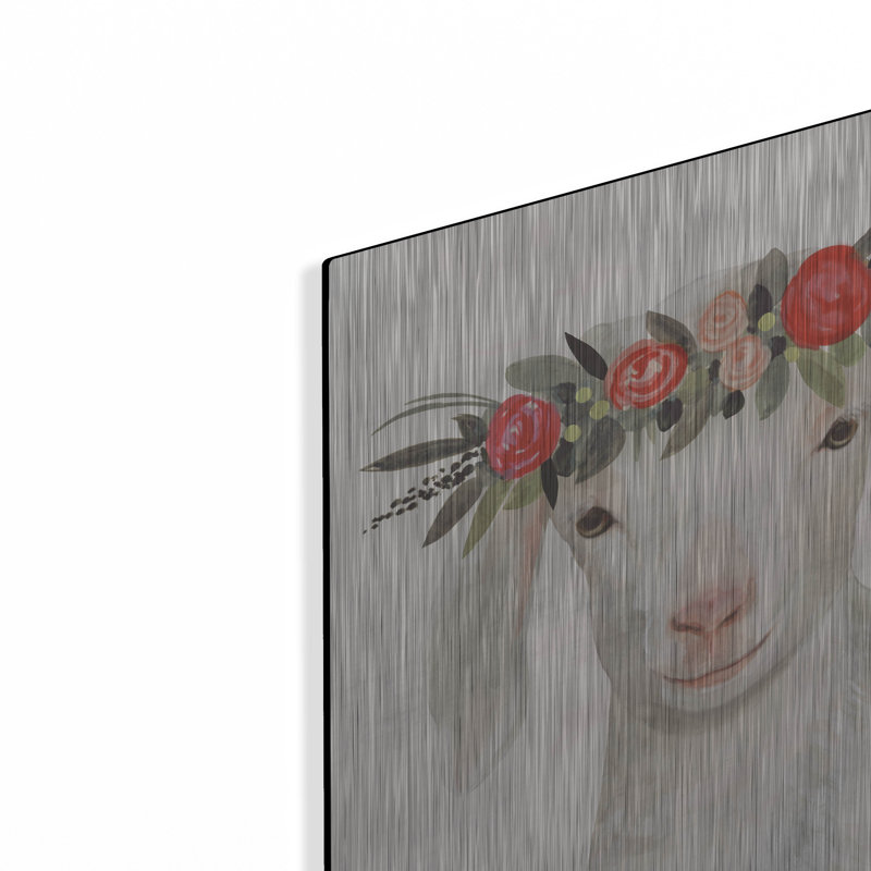 «Garden Goat IV» par Victoria Borges, H 12 po x l 12 po