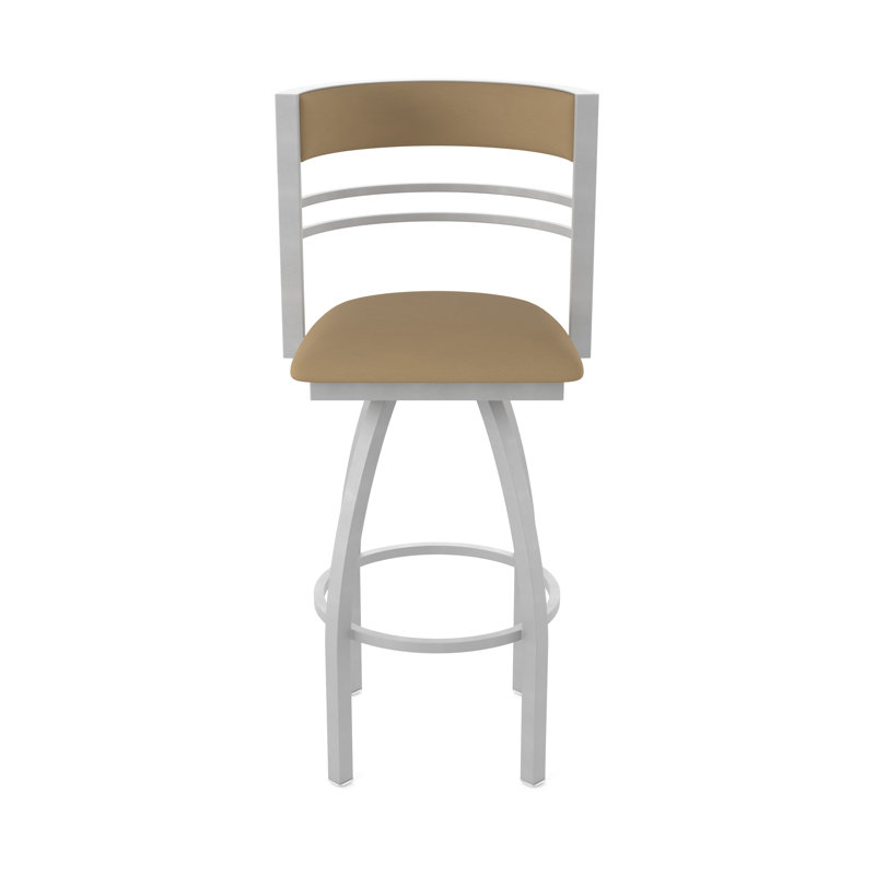 Hunter Swivel Stool, Tabouret de bar (siège d'une hauteur de 30 po), Nickel anodisé, Vinyle - sable Canter