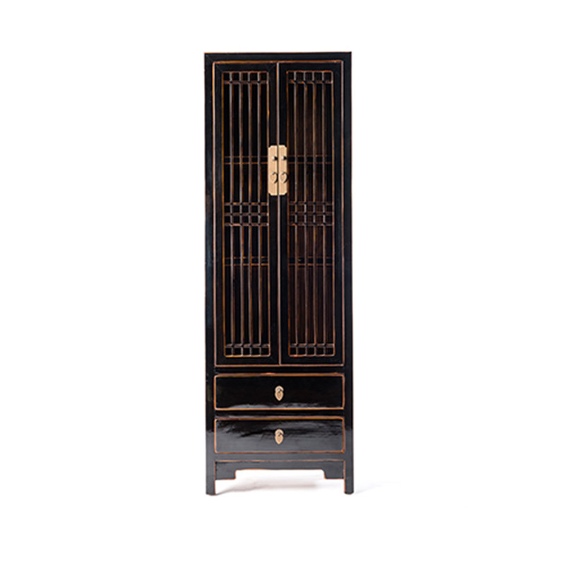 Armoire haute à lattes