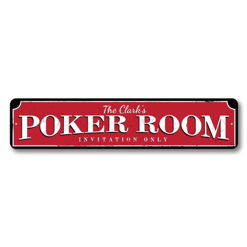 Plaque de poker en aluminium, H 6 po x l 24 po x P 0,06 po