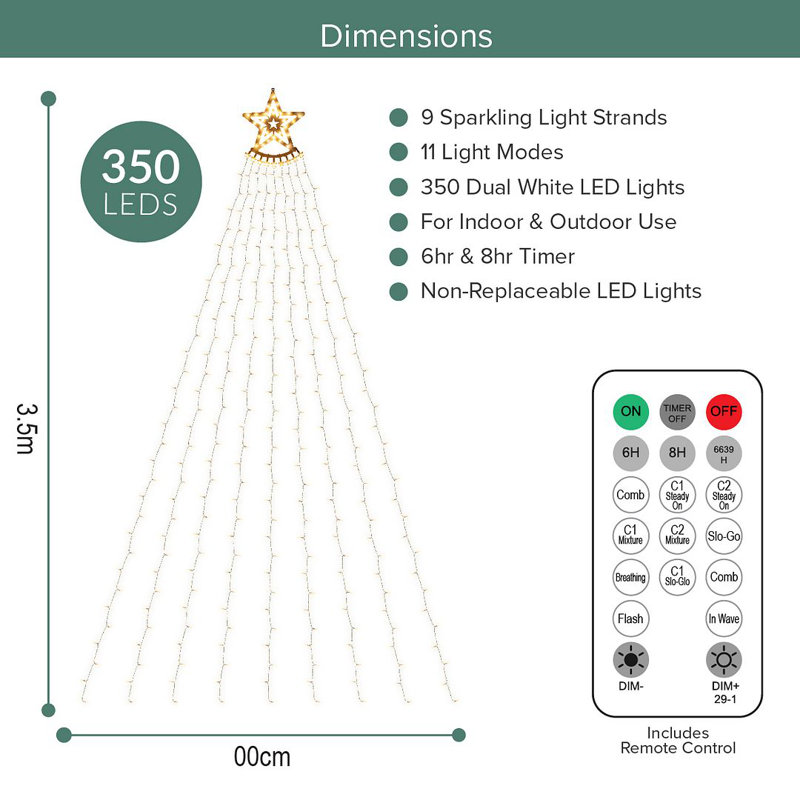 30cm LED Indoor / Outdoor String Lights