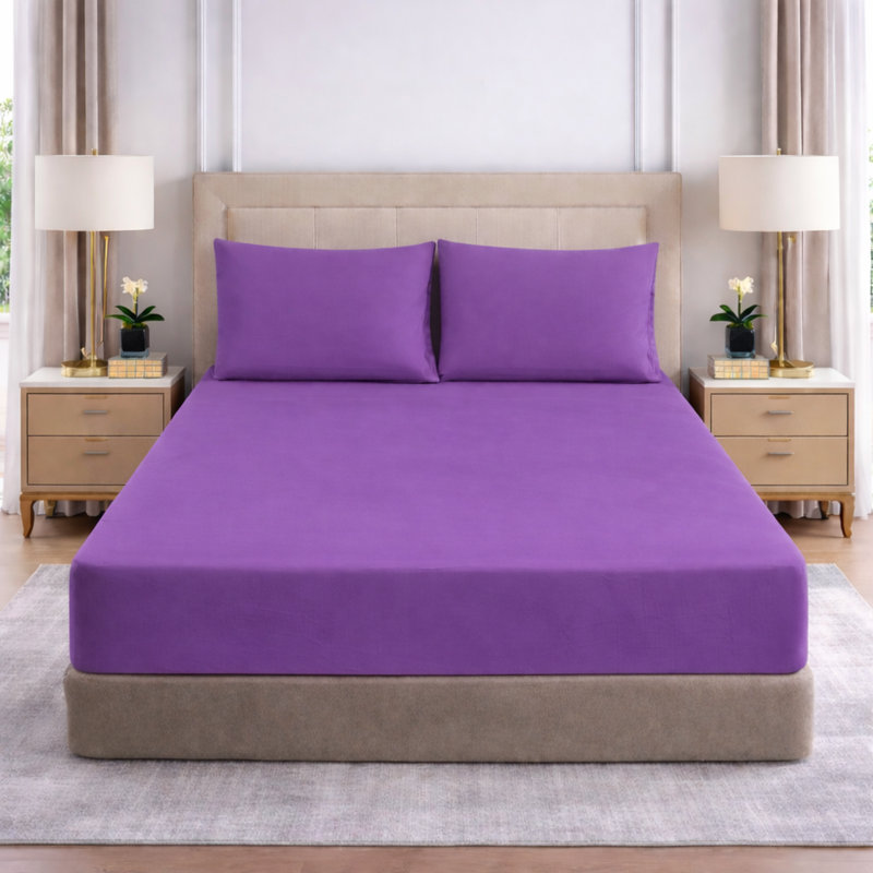 25cm Deep Pocket Fitted Sheet - Soft Microfiber Elasticated Bed Sheet Bottom, Charcoal, Super King (6')