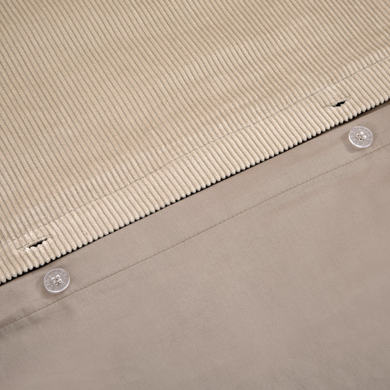 Neil Cotton Sateen Duvet Cover, Super King, Nude