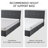 Deyani Storage Platform Bed with 4 Drawers and Adjustable Headboard, Block Square Stitched Linen Headboard-2062605439-2062605438