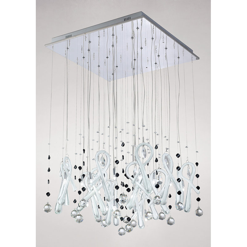 20 - Light Crystal Chandelier, Black