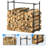 3 ft Black Metal Firewood Log Rack