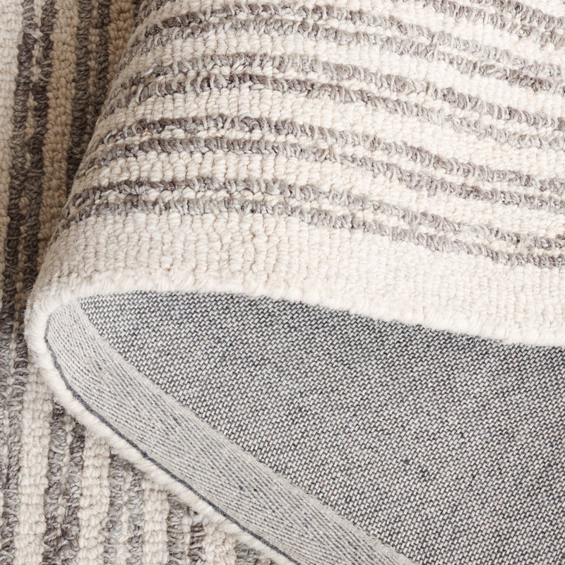 Rowden Tufted Wool And Jute Pile Performance Striped Rug, Rectangle 5' x 8'