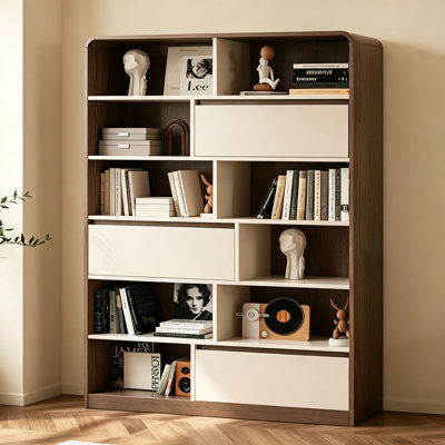 Simple floor-standing bookcase display cabinet