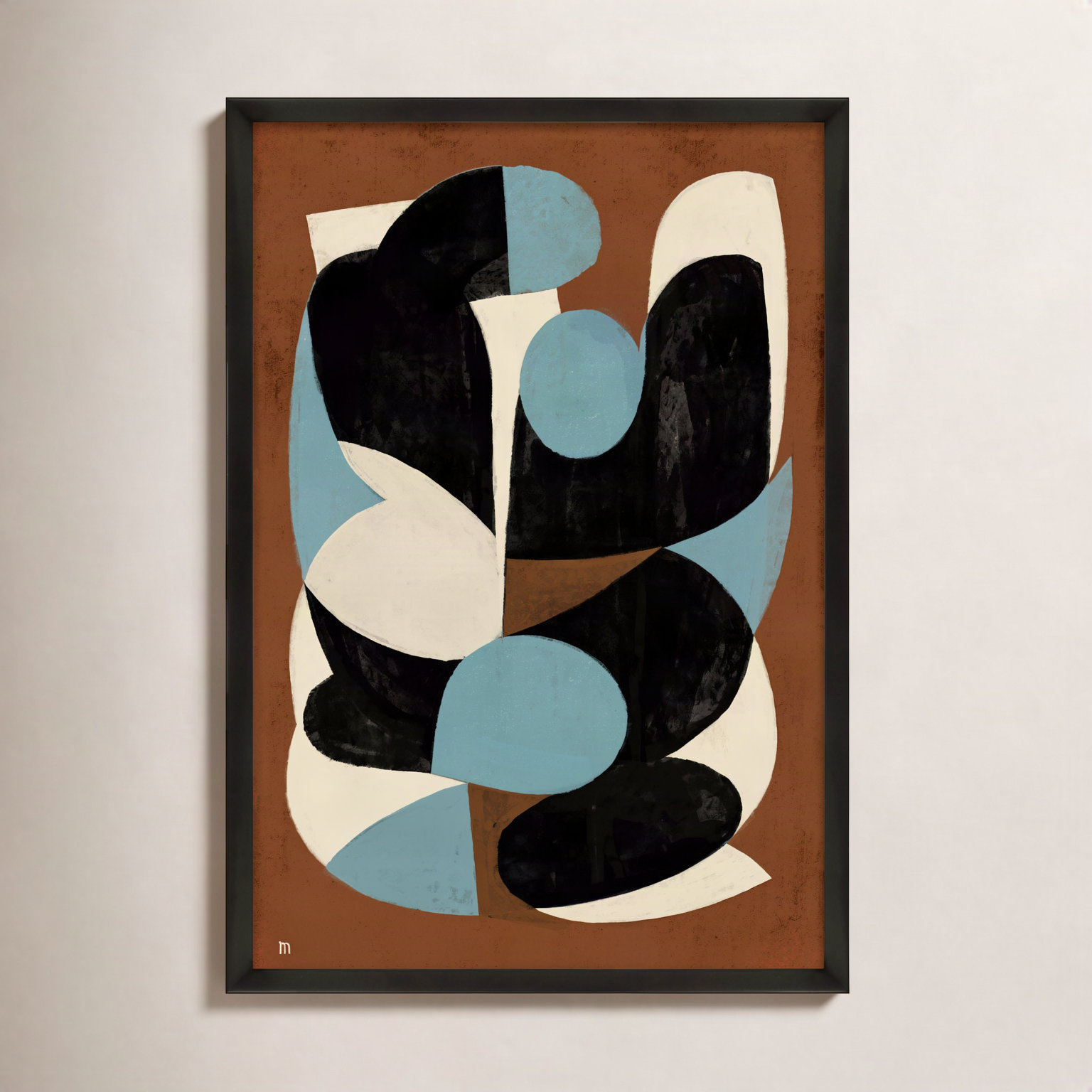 So What Painting, Black Framed, 25" H x 17.5" W x 1.25" D