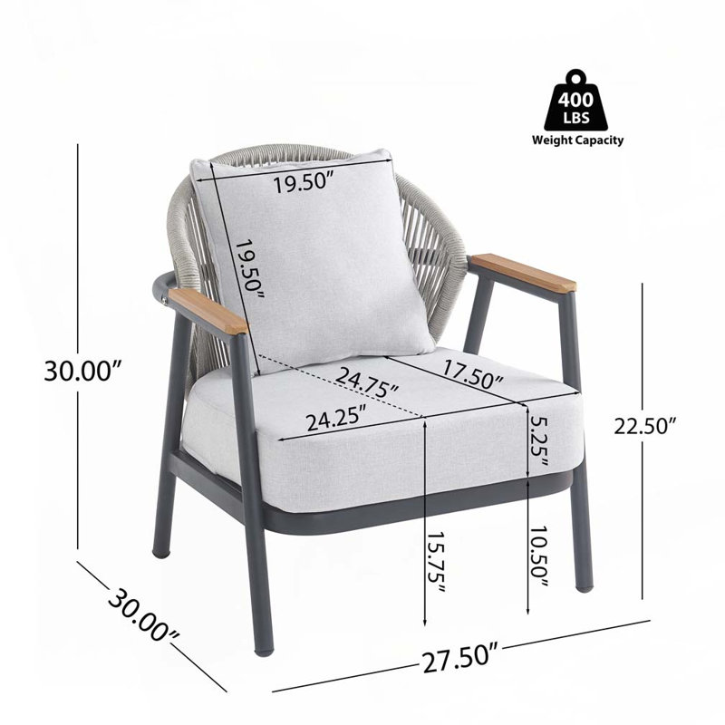 Fauteuil club d'extérieur