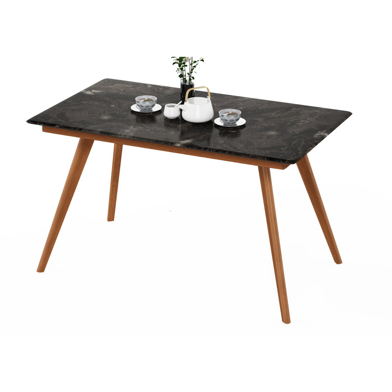 Hasibe Rectangular Wood Outdoor Dining Table , 47.24'' in. W 27.56'' in. D, Paladina
