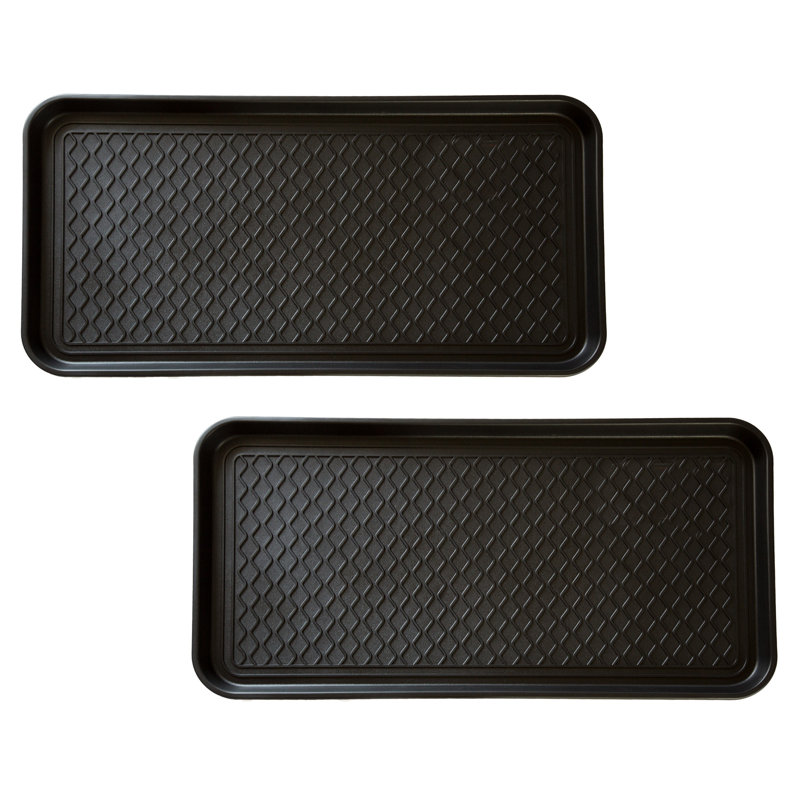 Stalwart Set of 2 All Weather Plastic Boot Trays