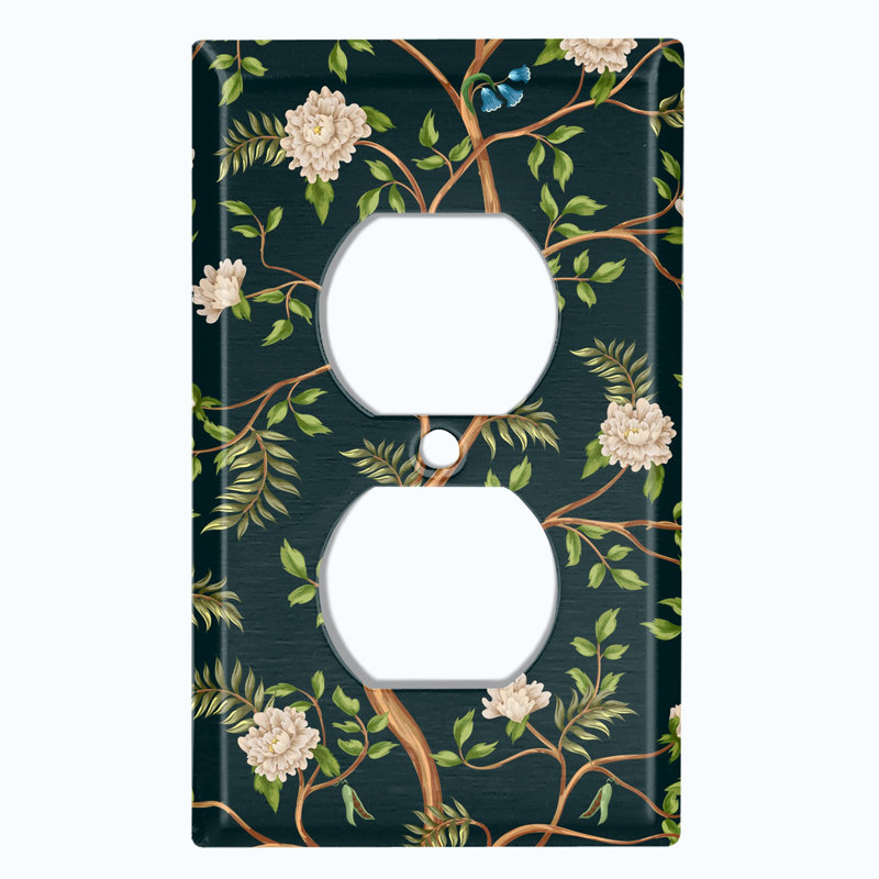 Flower Green Tree Branch 1 - Gang Toggle Light Switch Standard Wall Plate