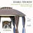 12” x 12” Round outdoor steel patio canopy
