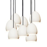 Clay 8 - Light Porcelain Dimmable Chandelier