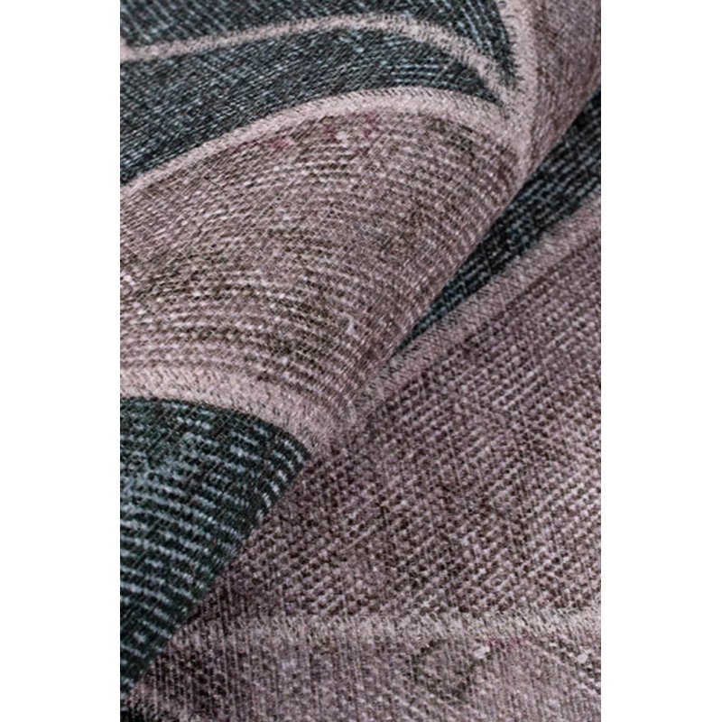 Tapis décoratif vert patchwork, Rectangle 5 pi x 7 pi 7 po