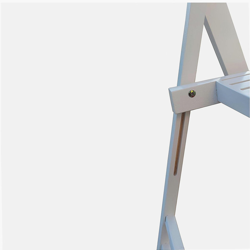 Chaise pour événement spéciale pliante en bois à lattes Furniture - blanc, ensemble de 4, CHAISE PLIABLE, STYLE PLIABLE