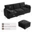 Canapé modulaire rembourré en L 4 pièces avec repose-pieds 4 pièces, canapé-lit modulaire large et confortable avec repose-pieds et canapé modulaire-362286964