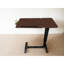 Plateau pour ordinateur portable - Bureau de chevet mobile pliable avec hauteur et angle réglables, finition noyer, plateau à roulettes pour la fête des Mères, idéal pour un lit, coffre-fort