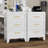 Metal White 4 Drawer Nightstand-1044543501
