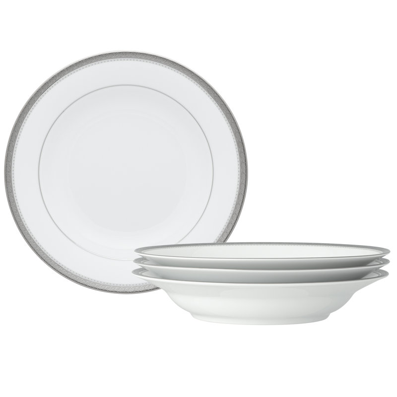  Bols à soupe Noritake Charlotta, 9 po, 27 oz, Platine