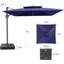 10' Square Double Top Patio Cantilever Umbrella, Weighted Base Included-59885297