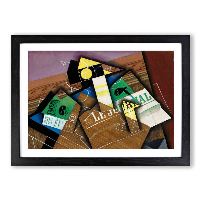Fantomas by Juan Gris - Framed Print, Black Framed, 36cm H x 48cm W x 2cm D
