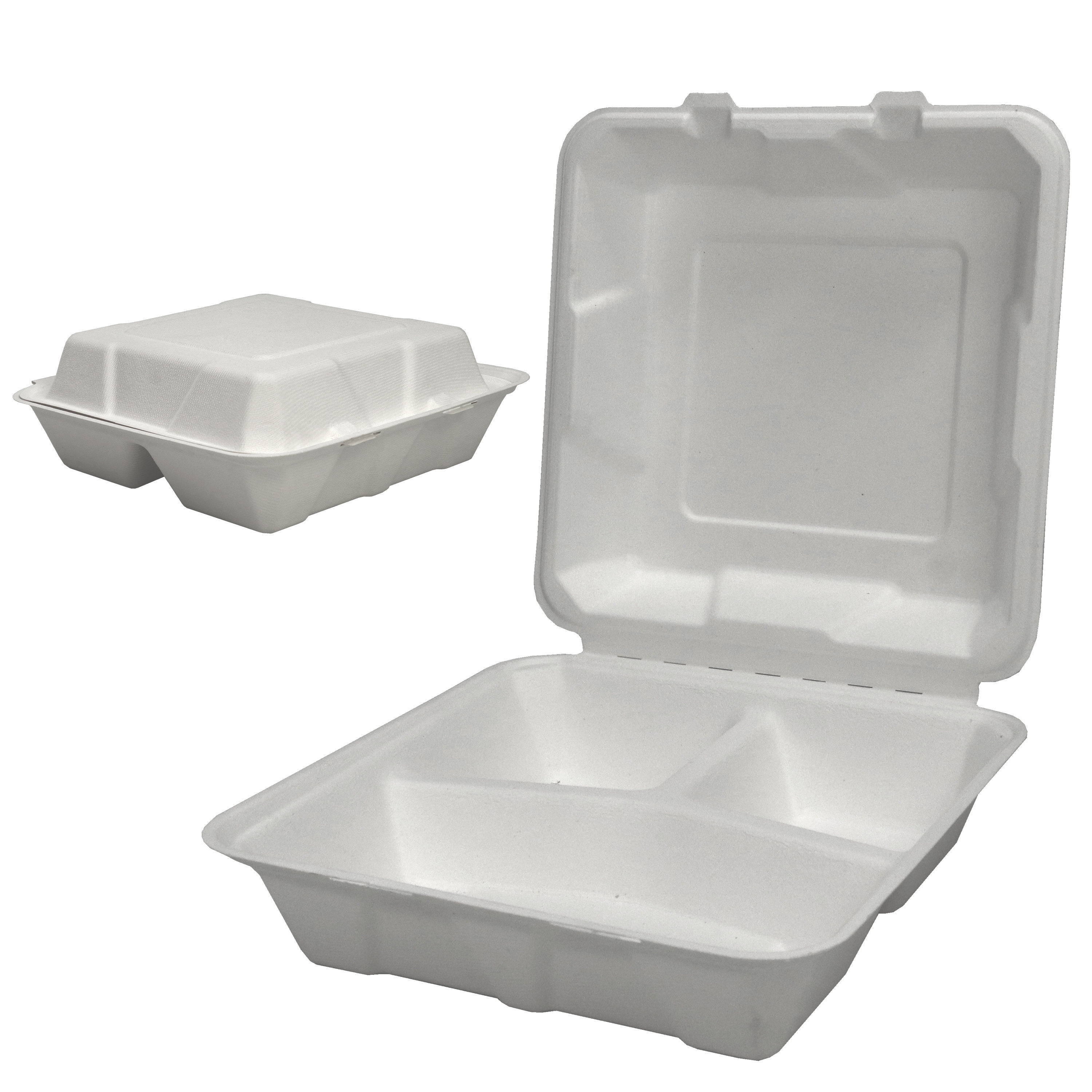 Stock Your Home 6 x 6 Clamshell Takeout Box (50 Count) - Foam Containe