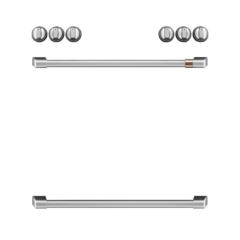 Front Control Induction Range Handle Kit, Brushed Stainless