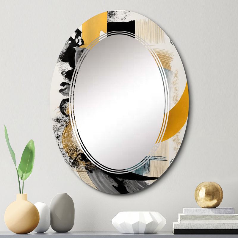 Plarent Modern Green Art Deco V - Miroir mural moderne transitionnel, 30 po x 20 po