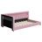 Modern Upholstered Platform Bed Frame With USB Ports,  Floor Sofa Day Bed With Storage Headboard-2103152014-2103152015