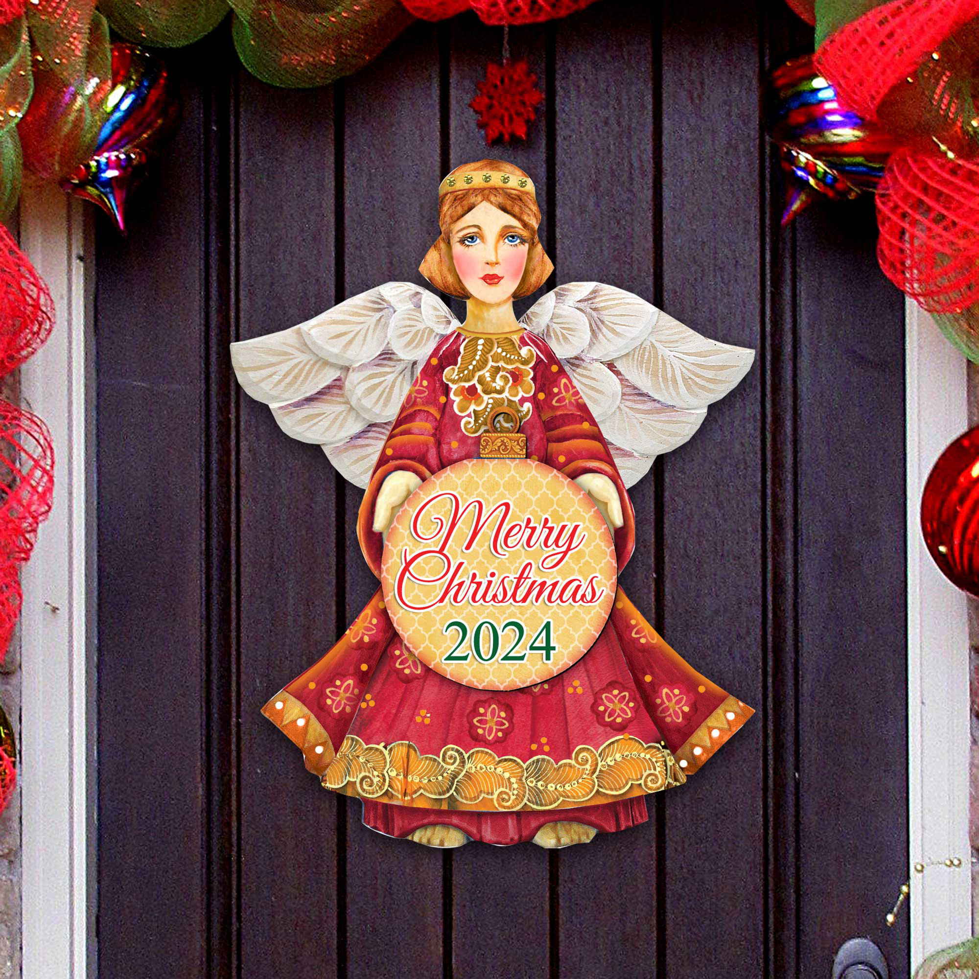 The Holiday Aisle Ophelia 2024 Dated Merry Christmas Wooden Wall D Cor   Ophelia 2024 Dated Merry Christmas Wooden Wall Decor 