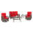 Nelle 4 - Person Patio Conversation Set with Cushions-705708042