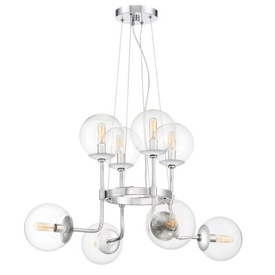 Caudill 8-Light Shaded Wagon Wheel Chandelier -  Orren Ellis, 2E98AC7D222A492789F9C261B46B975A