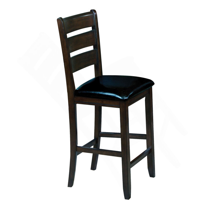 Ensemble de 2 chaises noires et espresso à hauteur de comptoir