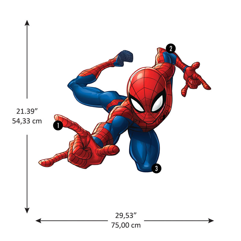 Marvel Spider-Man Growth Chart Peel & Stick Wall Decal Set