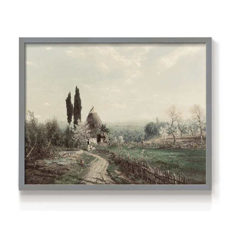 Paysages rétro-CCLV-reproduction encadrée, Gris, H 16 po x l 20 po