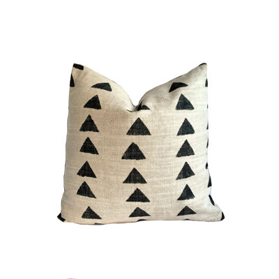 Housse de coussin carré en mélange de coton noir nomade
