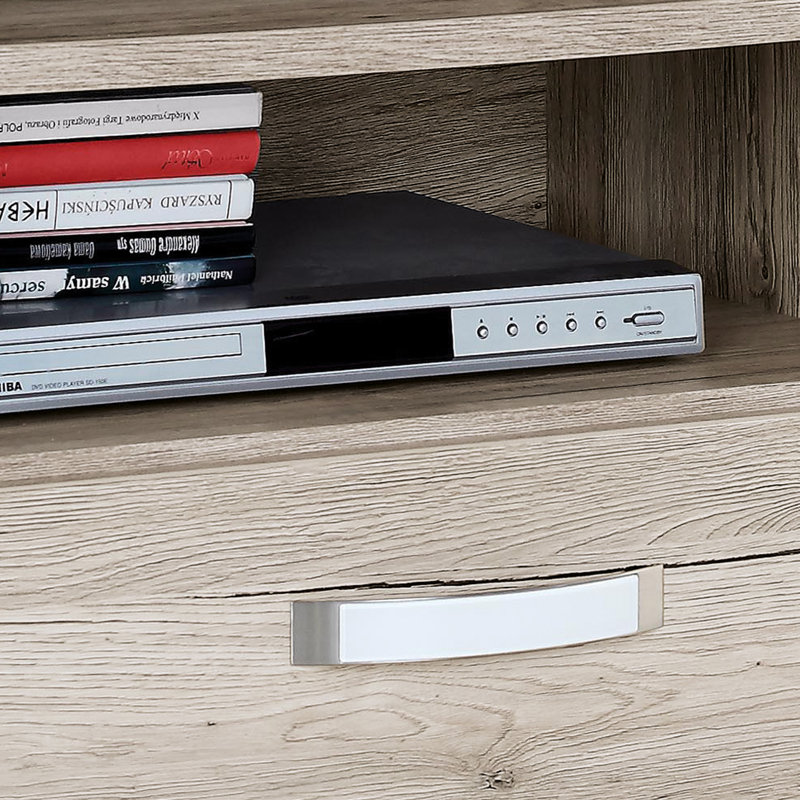 Mickie 169.8cm Sideboard, Sand oak/White gloss