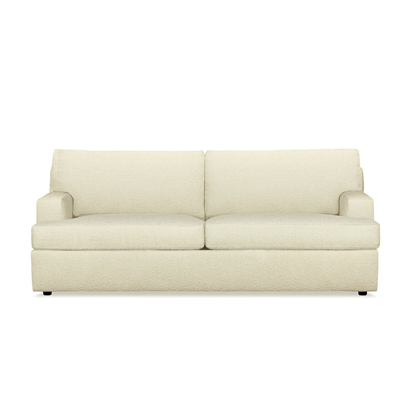 Canapé-lit rembourré sur mesure 84 po Cleo, Tissu performance bouclé Davis Pearl