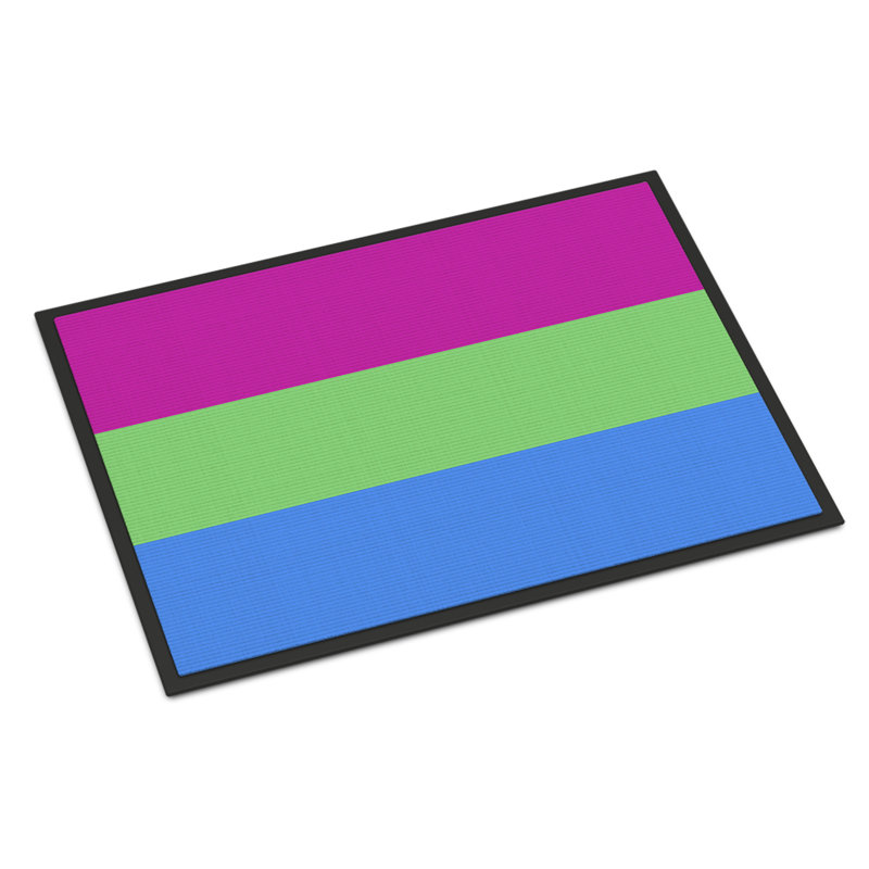 Tapis de porte USA Gay Pride, l 18 po x L 27 po, Fierté polisexuelle