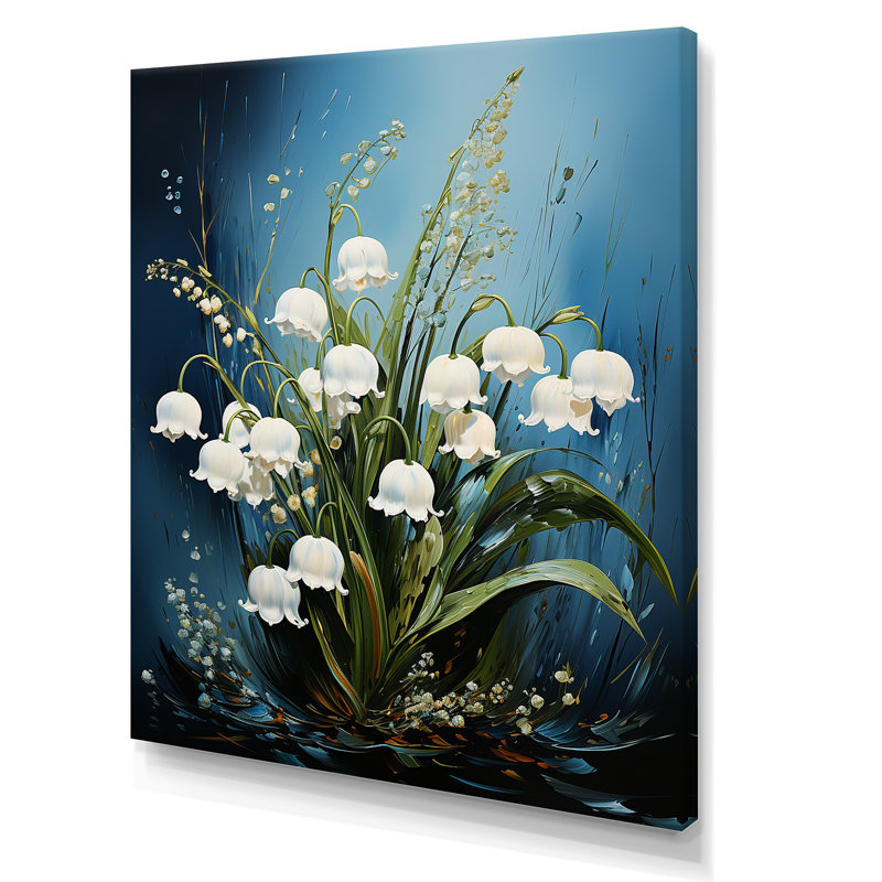 «Green Snowdrops» - impressions sur toile, Toile tendue, H 40 po x l 30 po