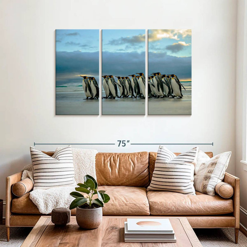 Brampt Waddling Penguins, 36" H x 57" W